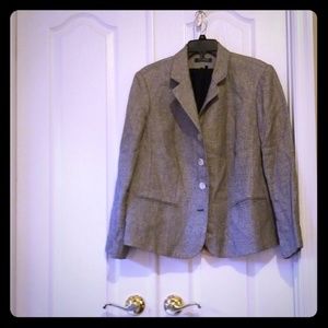 Black and white linen jacket